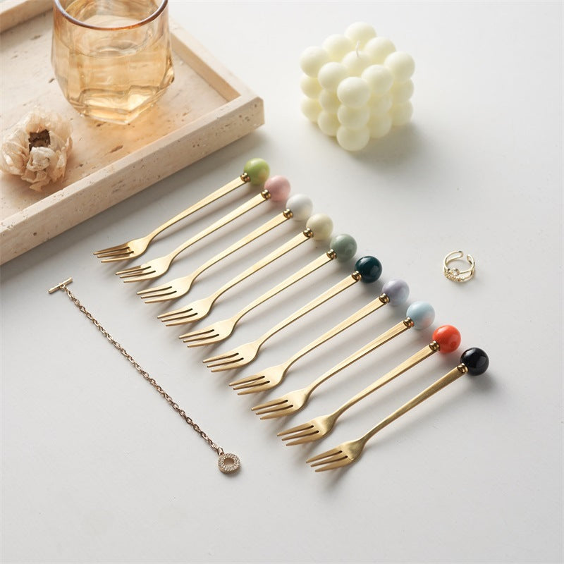 New arrival spoon stainless steel high-looking fork and spoon decal size can be customized for home coffee spoon and fork customization