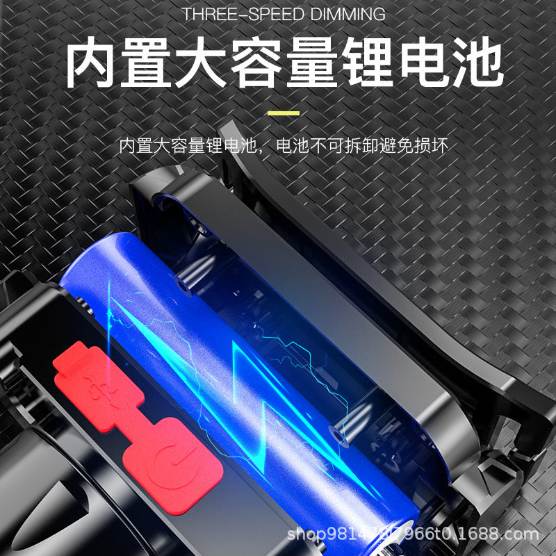 Cross-border strong light headlight rechargeable super bright head-mounted outdoor long battery life flashlight miner's lamp fish lamp led lamp