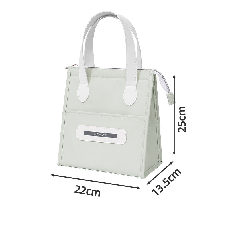 Beilian Hand Carry Bento Bag Japanese Style Portable Lunch Box Bag Thickened Aluminum Film Lunch Bag Student Handheld Bento Bag