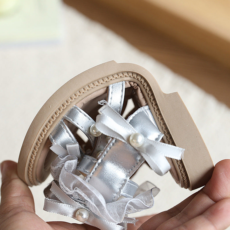 Girls' roman princess sandals - new summer collection for toddlers and big kids - soft sole beach shoes
