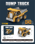 hot-selling full proportional alloy mini excavator dumper truck 1:64 scale kids' remote control construction vehicle mini forklift