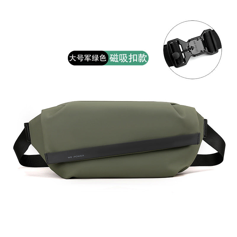 Factory direct sales of new trendy men's breast bags, Korean version of anti-splashing messenger bags, fashionable business men's bags,  special supply