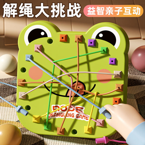 Cross-border rope solving battle puzzle children's logical thinking challenge board game exercise concentration parent-child interactive game
