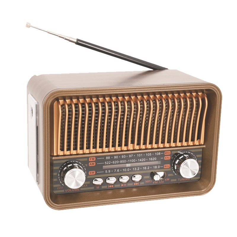 Retro nostalgic new radio portable rechargeable multifunctional desktop bluetooth speaker with card slot and high-fidelity sound