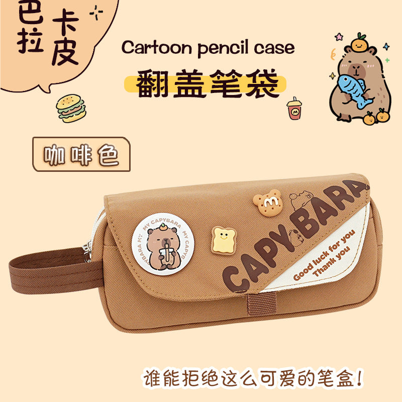 Girls heart pencil bag Girls primary school students stationery box High value multi-functional double-layer stationery bag 2025 new pencil bag