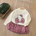 Girls' crewneck knit sweater set - new autumn  collection: cute cartoon design for little girls
