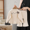 Girls' sweater two-piece set: new autumn  collection - cartoon sweater and pants set for little girls