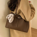 Simple and high-end large-capacity bag for women, new 2025 autumn/winter casual versatile commuter bag, single shoulder mother-and-child bag
