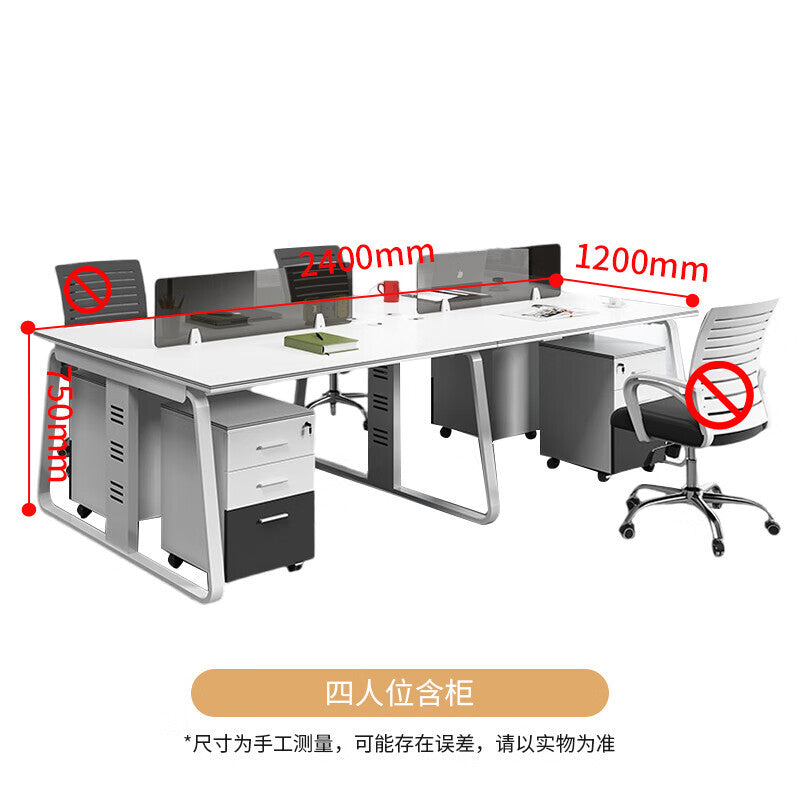 Saint li office desk - modern minimalist workstation for employees, computer desk with screen partition