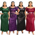 African, european, and american plus-size evening gowns for banquets, events, car shows, models, ceremonies, and hostesses - sequined, sexy, and slim-fitting dresses