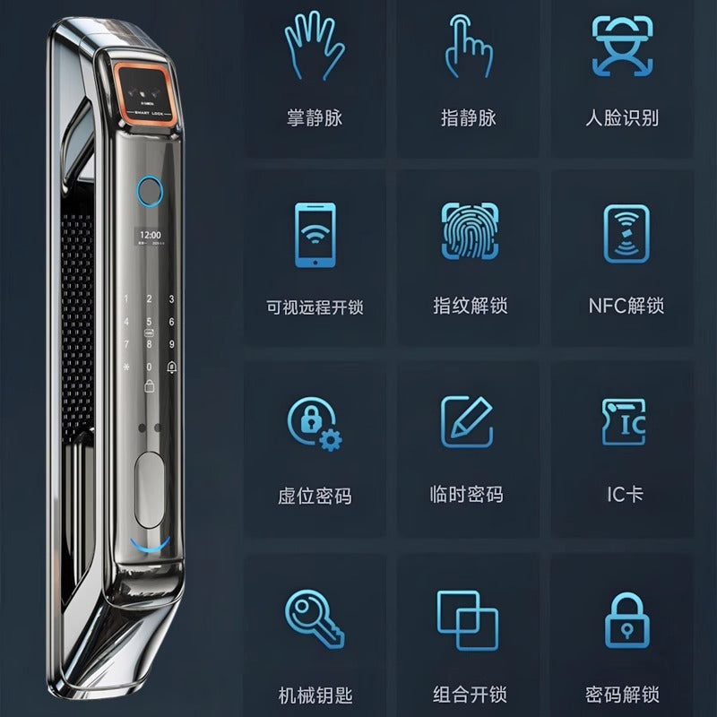 Tuya graffiti lock factory wholesale fingerprint lock face recognition smart door lock digital lock password lock security door