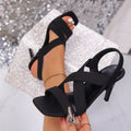 2026 summer new arrivals: european and american style plus size fashionable and comfortable peep-toe square toe slip-on high heel sandals for women - wholesale
