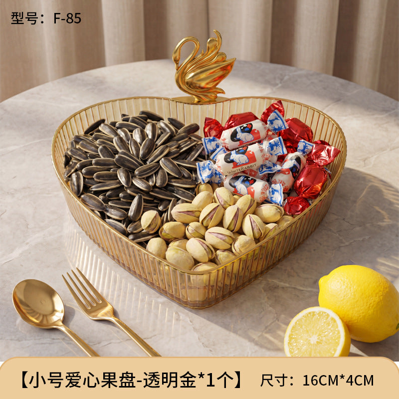 For home plate small creative living room fruit plate accessible luxury good-looking coffee table snack plate melon seeds peanut candy plate