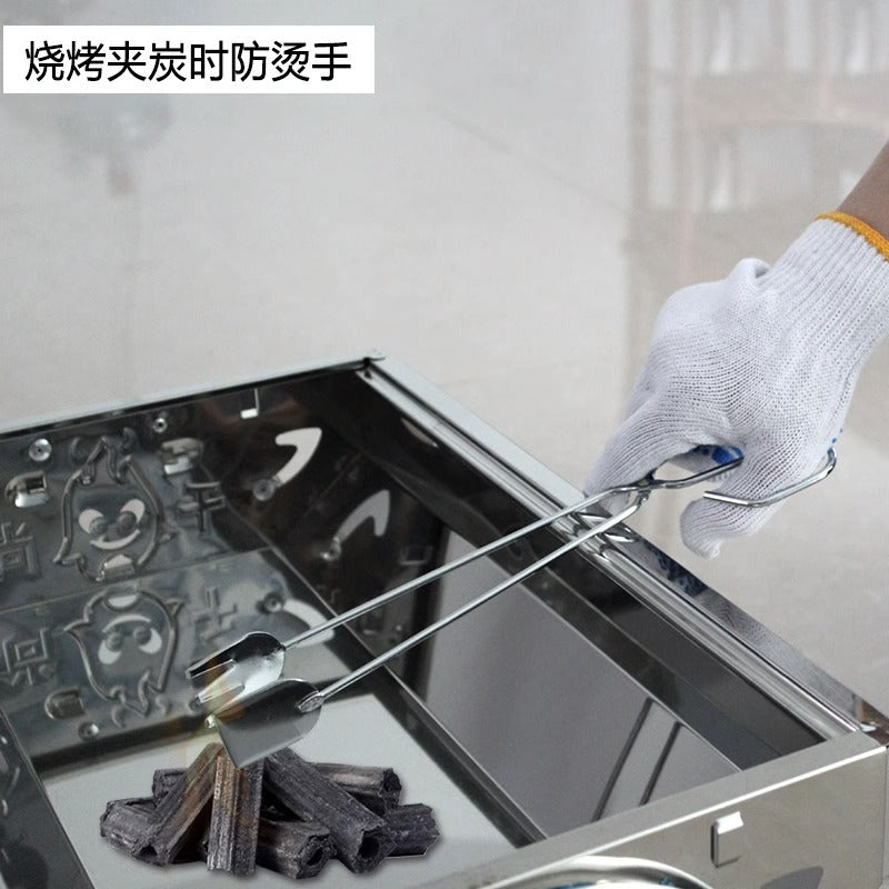 Heat-resistant, high-temperature, and anti-scald gloves - bbq tools, disposable heat insulation gloves, dot-beaded nylon work gloves accessories