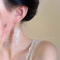 Spring island resort style long tassel shell earrings - unique, beautiful bohemian beach earrings for women