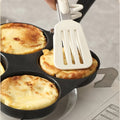 medical stone four-hole frying pan for home breakfast omelette pan egg burger frying pan factory direct supply wholesale