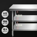 Double-layer workbench commercial for home hotel restaurant kitchen simple cutting table operating table stainless steel workbench