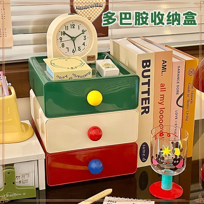 Dopamine Desktop Storage Box Office Drawer Storage Box Organizing Sundries Shelves Dormitory Artifacts