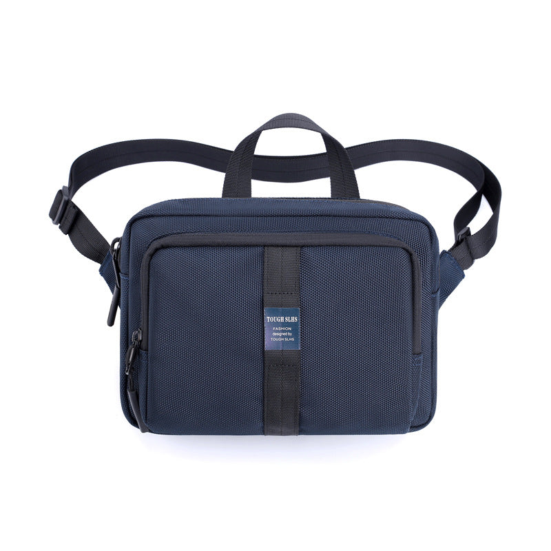 Cross-border new trendy men's messenger bag, simple function bag, multi-functional digital storage bag, outdoor breast bag, shoulder bag.