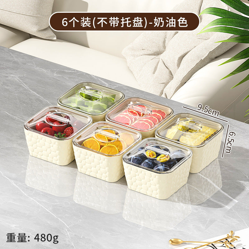 Customizable tray cross-border home living room high-end candy classification PET dried fruit box KTV grid snack fruit box