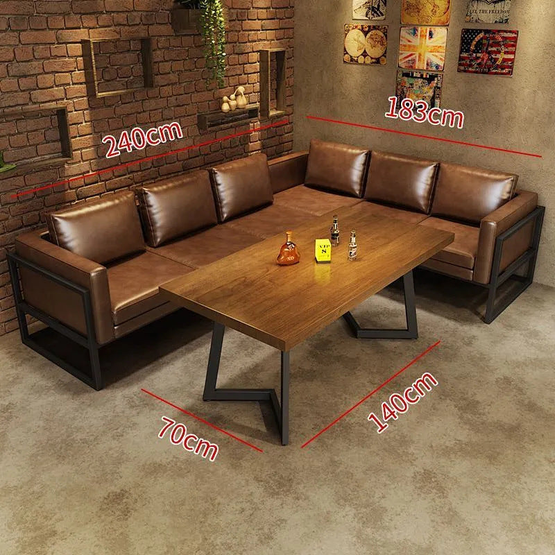 Ye feng tavern cafe bar sofa table and chair bbq shop hot pot western restaurant bar sofa