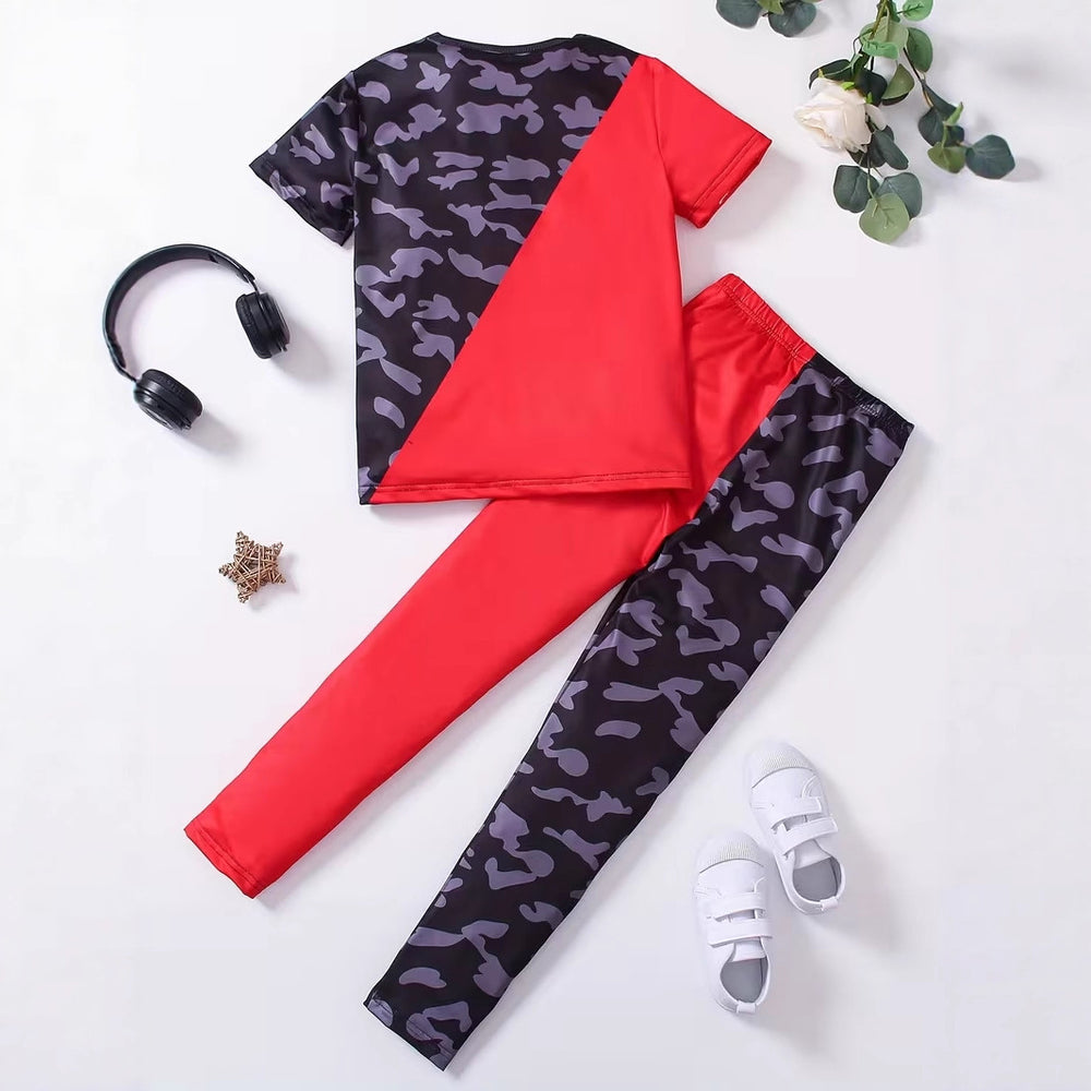 wholesale kids' pajama sets, short-sleeved and long-pant style, lightweight for spring and autumn, a hot-selling item in europe and america, direct from the manufacturer