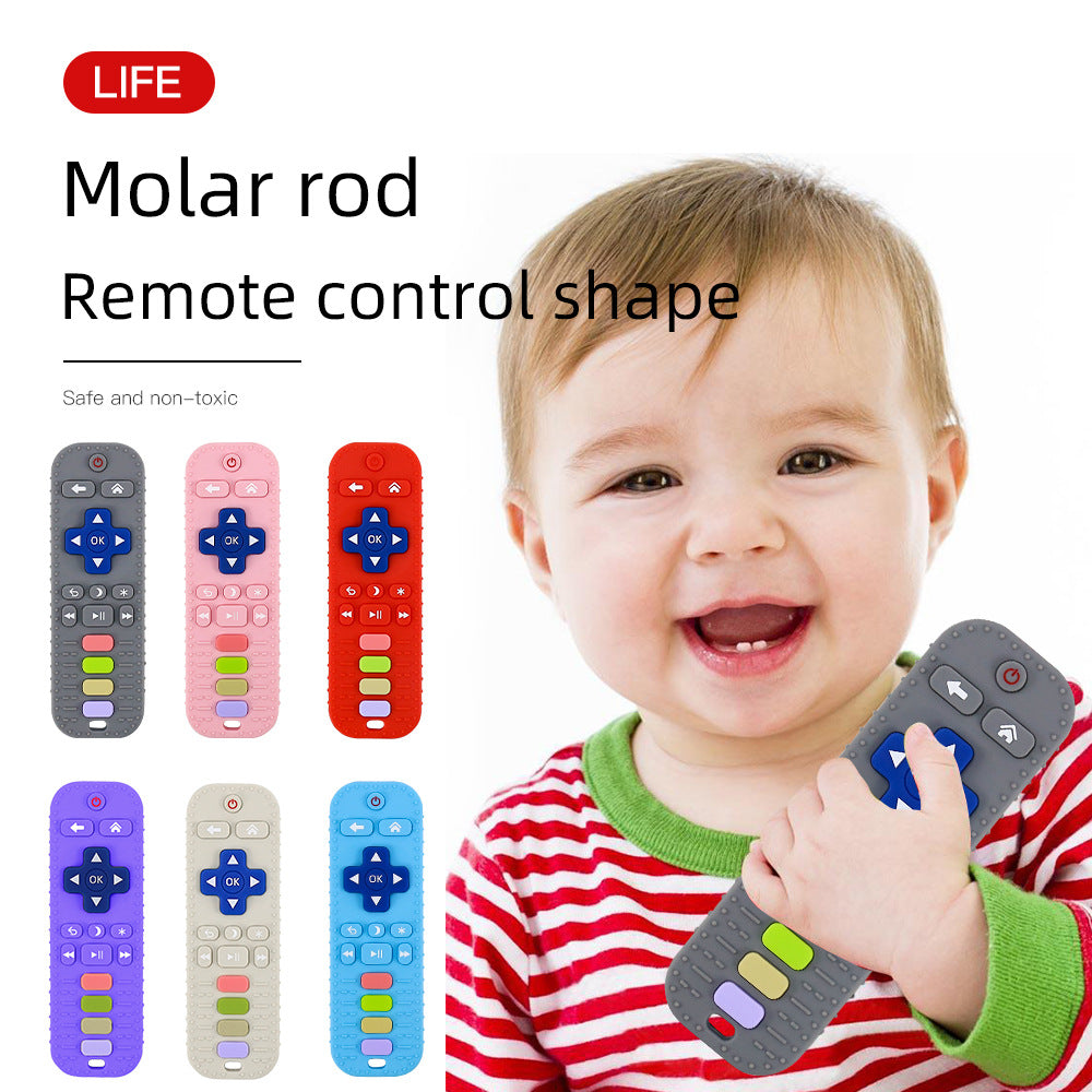 Baby Teether Toy Cross-border Silicone Baby Teether Food Grade Remote Control Teether Molar Stick Toy