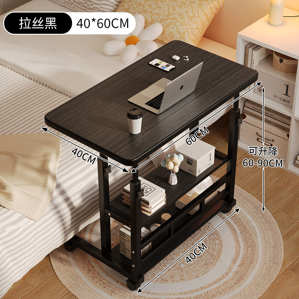 Bedside table with wheels casual small table bedroom for home student desk simple adjustable dormitory lazy computer desk
