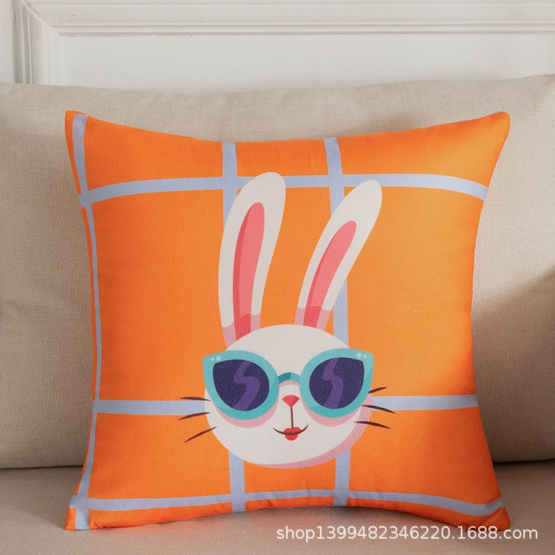 Cartoon throw pillow sofa cushion bed headrest office reading lumbar support backrest pillow with insert - customizable