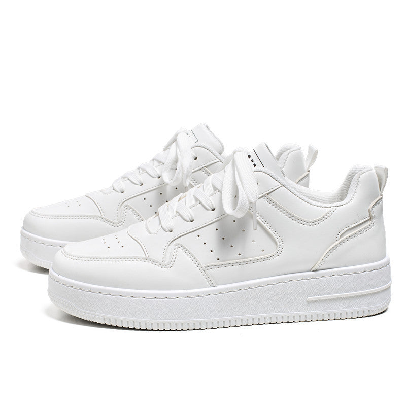 Men's spring white sneakers 2026: breathable, trendy korean style chunky sole sneakers - versatile student athletic casual shoes