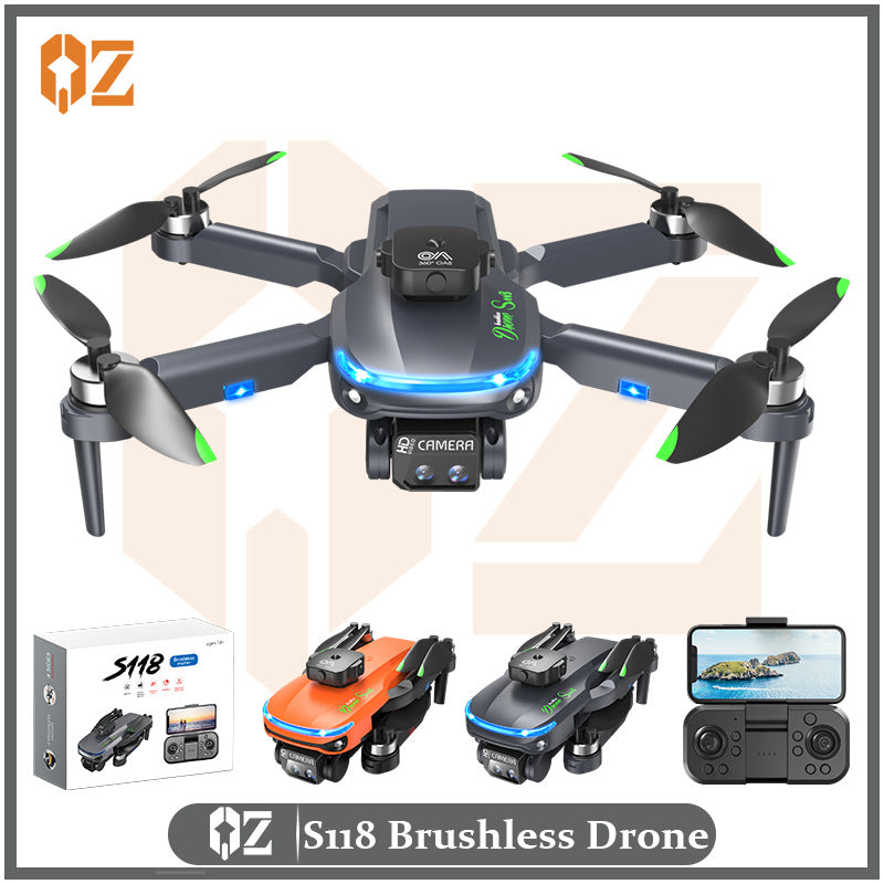 s118 drone - high-definition aerial photography, brushless motor, quadcopter, obstacle avoidance, long-endurance remote control aircraft