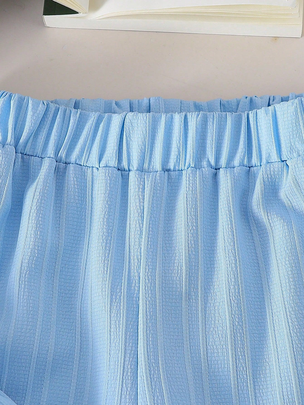 summer new arrival: sweet ruffle sleeve a-line top + flare pants two-piece set for cross-border e-commerce