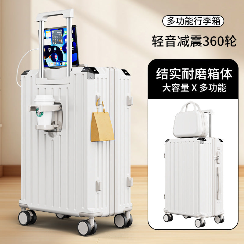 New suitcase 24-inch student trolley suitcase universal silent wheel suitcase large capacity boarding password case