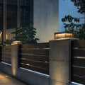 Outdoor solar fence post lights - modern minimalist waterproof lighting for home, villa, and gate pillars