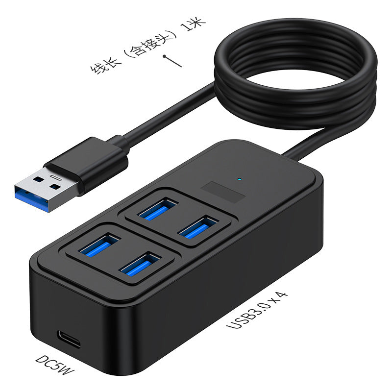one-to-four typec splitter dc powered hub3.0 notebook tablet adapter usb hub