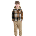 Boys' plaid shirt long sleeve lightweight hooded jacket spring/autumn new oem custom kids' shirt casual cardigan