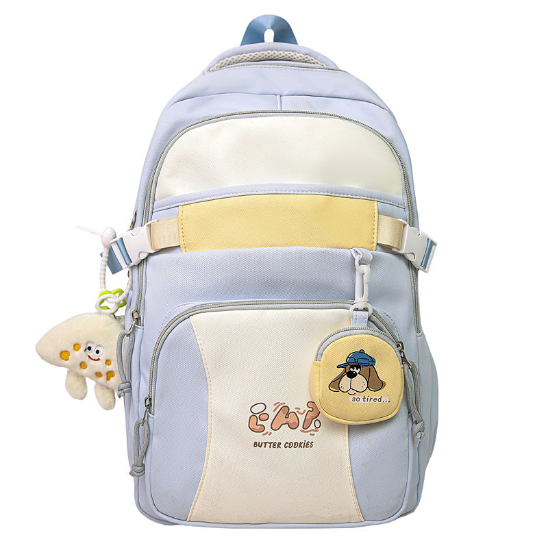 New large-capacity junior high school and high school student schoolbag fashionable simple and versatile backpack leisure travel backpack