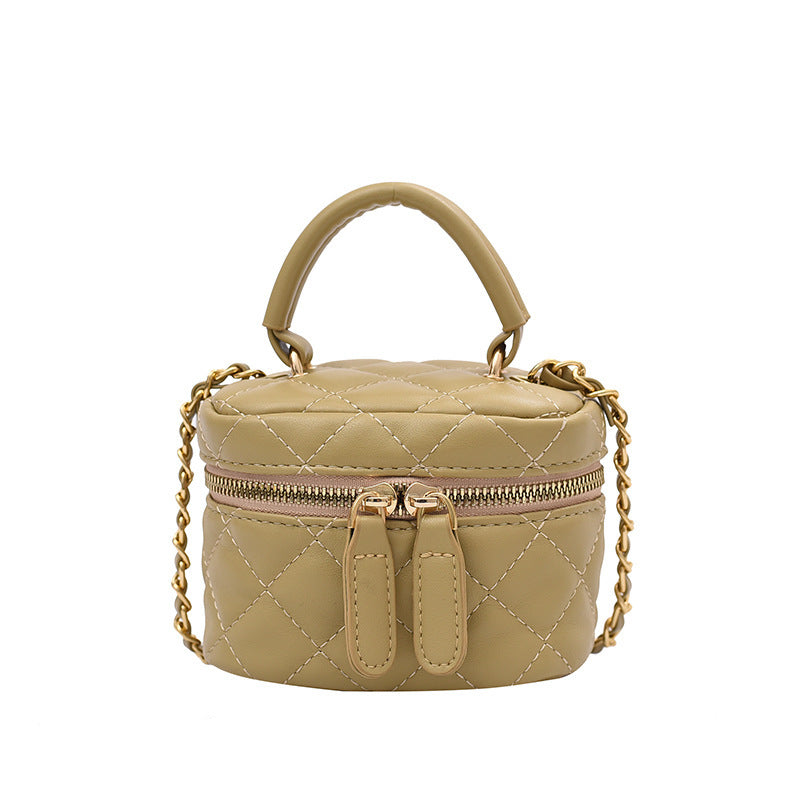 2025 new mini chain box bag fashionable versatile sweet handbag bag diamond embroidered thread shoulder messenger bag