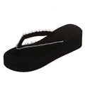 Exportplus size rhinestone flip-flops sandals summernew arrivalfashionplatform shoesthick soleflatscasual flip-flops