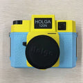 Holga 120n color film camera - leaky master, black plastic resin slr, compatible with color flash