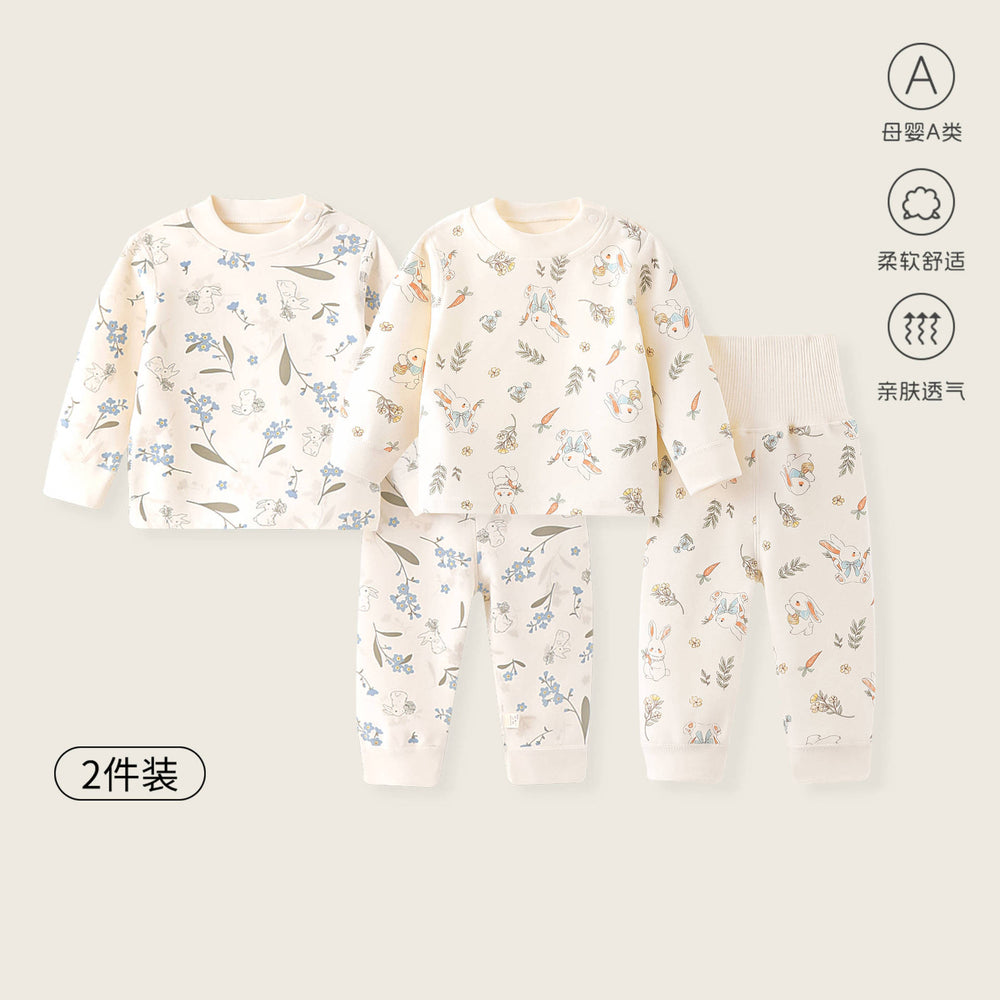 Kidsfall and winter shu velvet cloud-like cotton 300g autumn clothes high waist belly protection boneless type a heattechintimatessuit