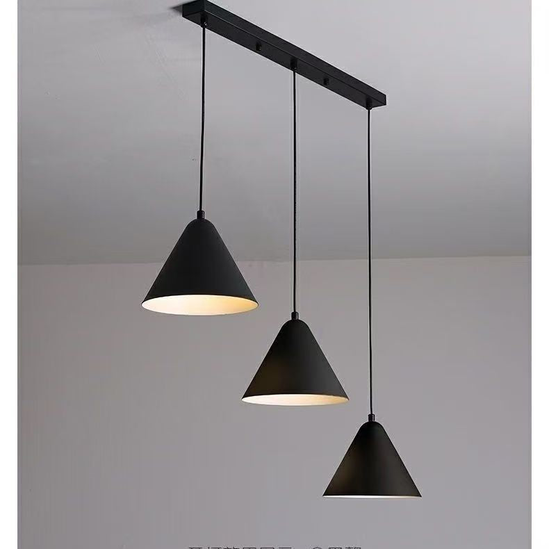 Modern minimalist luxury linear three-light pendant chandelier for dining room, bar, living room, b&b, hotel - unique nordic style