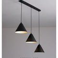 Modern minimalist luxury linear three-light pendant chandelier for dining room, bar, living room, b&b, hotel - unique nordic style