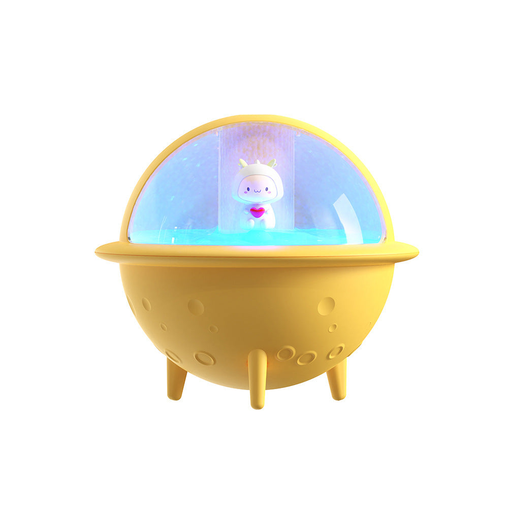 Space capsule humidifier usb home desktop aromatherapy machine colorful atmosphere night light gift wholesale silent hydration