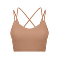 New spr ribbed fixed one-piece cup sports bra - sexy back, short style activewear for women (model dw366)