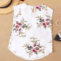 cross-border standard code new  women's casual round neck printing loose tank top
