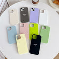 Premium liquid silicone full coverage case for apple iphone 15, solid color protective cover for iphone 14 pro max
