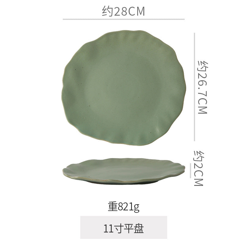 Stylish special-shaped bowls, plates, dishes, retro, good-looking restaurants, hotels, for home, steak plates, desserts, pastries, rice bowls