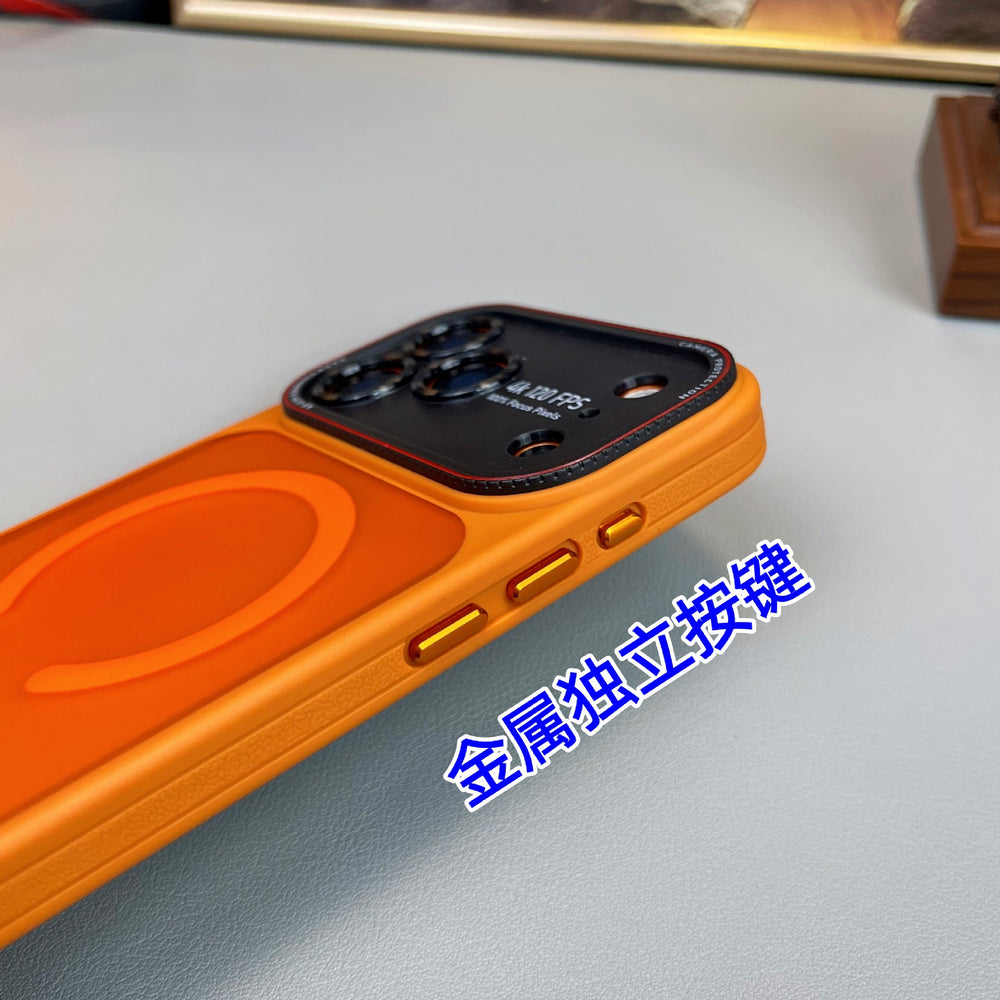 Lycra matte skin feel magnetic compatible iphone 17 case, iphone 16, iphone 15 large window premium protective cover