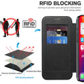 Popular apple 16plus flip leather case mobile phone case iphone15 magnetic anti-fall 13 protective cover cross-border